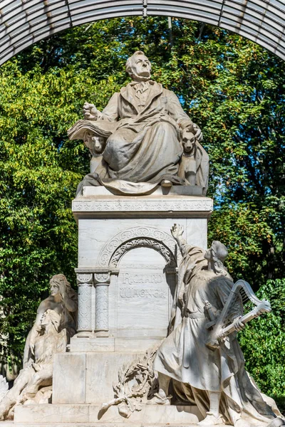 Statue Richard Wagner Denkmal Grand Compositeur Dramaturge Metteur Scène Allemand — Photo