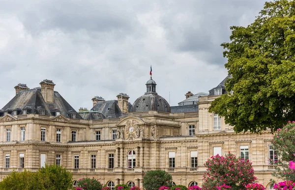 Hlavní Budova Pařížského Lucemburského Paláce Zahrad Létě Centru Paříže Francie — Stock fotografie