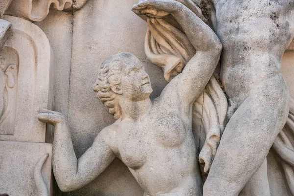 Statue Ved Fontenen Foran Palais Chaillot Bygning Toppen Chaillot Åsen – stockfoto