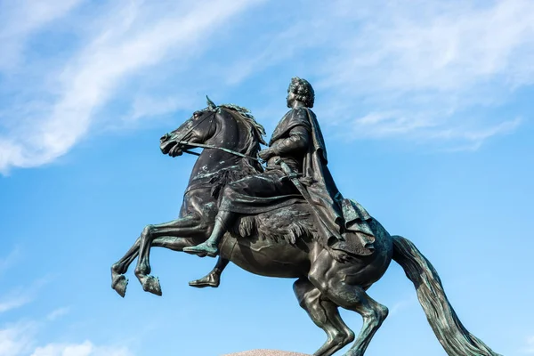 Bronz Süvari Büyük Peter Rusya Saint Petersburg Daki Senato Meydanı — Stok fotoğraf