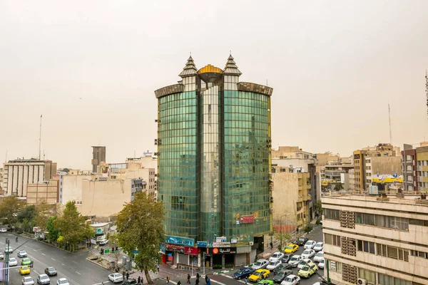 Vista Calle Con Edificio Moderno Centro Teharan Irán — Foto de Stock