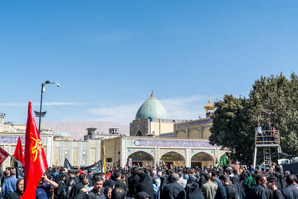 Los Peregrinos Musulmanes Chiítas Locales Celebran Festival Ashura Ciudad Shiraz — Foto de Stock