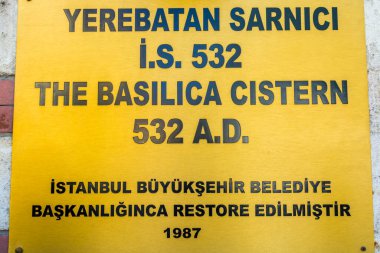 The Basilica Cistern veya Cisterna Basilica, Türkiye 'nin başkenti İstanbul' da bulunan yüzlerce antik sarnıçın en büyüğü. 6. yüzyılda yapılmış.