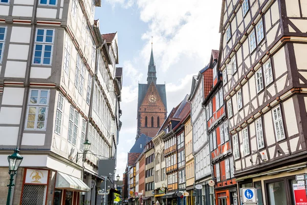 Torre Sineira Igreja Mercado Cidade Velha Hannover Alemanha — Fotografia de Stock