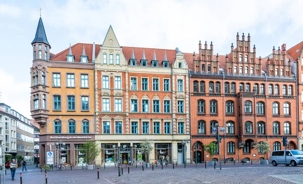 Utcai Kilátás Modern Épületekkel Hannover Belvárosában Németországban — Stock Fotó