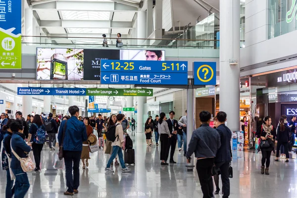 Interiores Aeroporto Internacional Seul Incheon Principal Aeroporto Que Serve Área — Fotografia de Stock