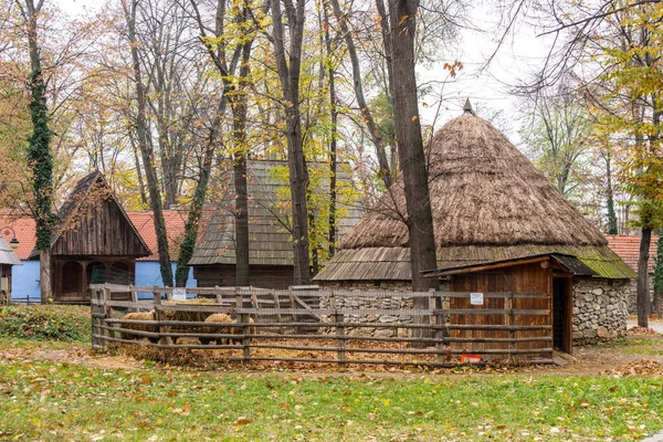 Αυθεντικά Αγροκτήματα Στέγης Και Σπίτια Από Όλη Ρουμανία Στο Εθνικό — Φωτογραφία Αρχείου
