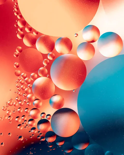 Multi-colored bubbles of different sizes