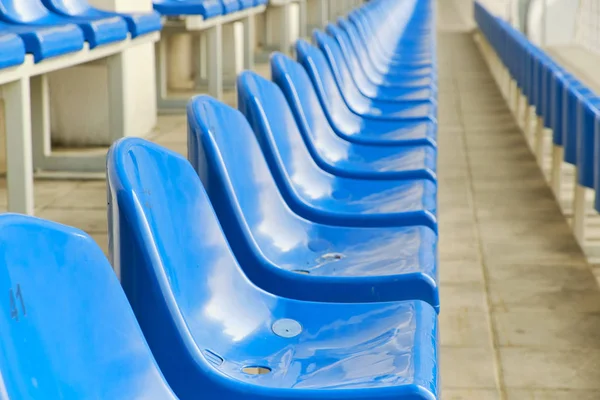 Blue stadium seats