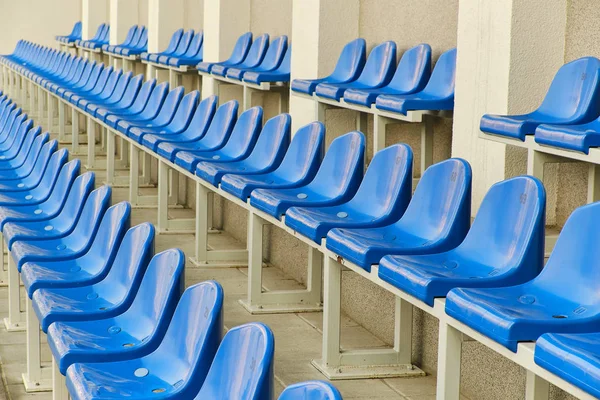 Blue stadium seats