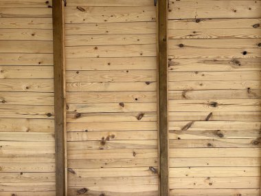 Ahşap duvar arka planı. Kahverengi ahşaptan yapılmış çitler..