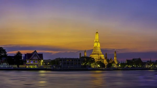 Wat Arun Belo Lugar Arte Construção Templo Localizado Longo Rio — Fotografia de Stock