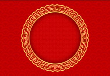 Altın arka plan desen Çin tarzı ile. illüstrasyon