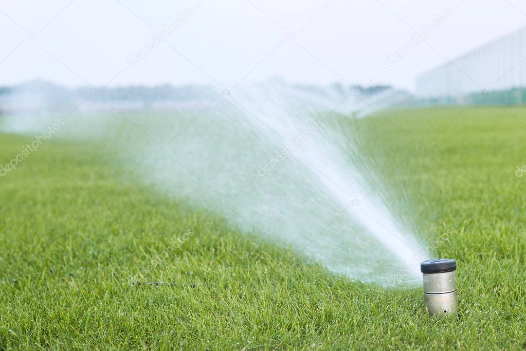 automatic watering of the football field