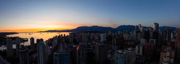 Vancouver Colúmbia Britânica Canadá Maio 2018 Panorama Aéreo Bela Cidade — Fotografia de Stock