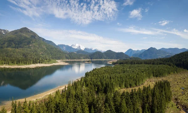 Letecká Dron Krajiny Pohled Krásné Kanadské Přírody Během Živé Slunečného — Stock fotografie