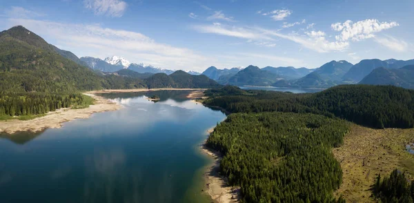 Luchtfoto Drone Landschapsmening Van Prachtige Canadese Natuur Tijdens Een Levendige — Stockfoto