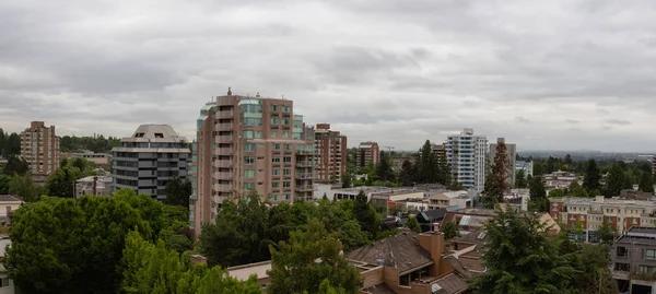 Vancouver şehir banliyö mahallede hava panoramik manzaralı.