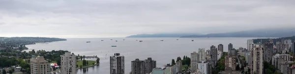 Vue Panoramique Aérienne Centre Ville Bâtiments Donnant Sur Océan Par — Photo