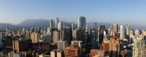 Downtown Vancouver Columbia Británica Canadá Mayo 2018 Vista Aérea Del — Foto de Stock