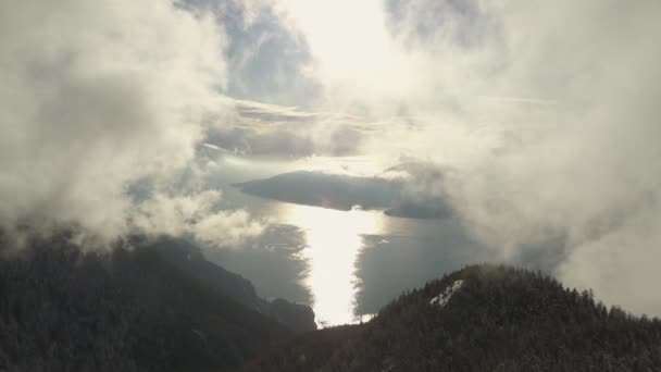 Prachtige Landschap Van Een Weerspiegeling Van Gletsjerwater Joffre Lake British — Stockvideo