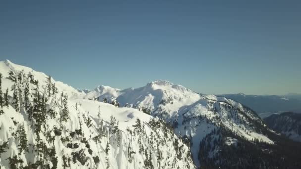 Güzel Dramatik Günbatımı Üzerinde Sağlam Bir Kanada Manzara Squamish Kuzey — Stok video