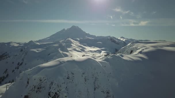 Splendido Drammatico Tramonto Aspro Paesaggio Canadese Preso Vicino Squamish Nord — Video Stock