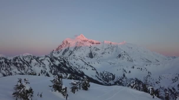 Prachtige Dramatische Zonsondergang Een Ruige Canadese Landschap Genomen Omgeving Van — Stockvideo