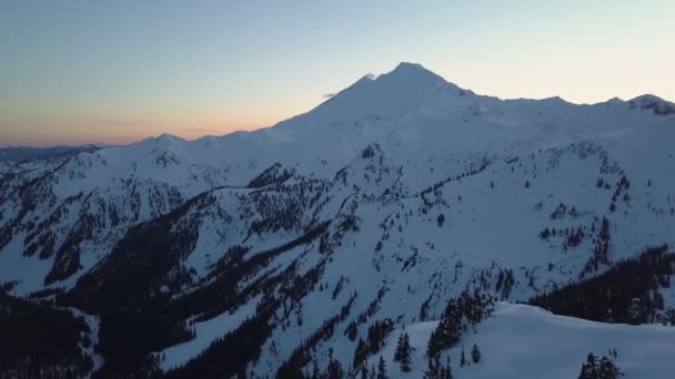Güzel Dramatik Günbatımı Üzerinde Sağlam Bir Kanada Manzara Squamish Kuzey — Stok video