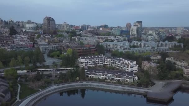 Aerial View Apartment Buildings West Vancouver British Columbia Canada Taken — Stock Video