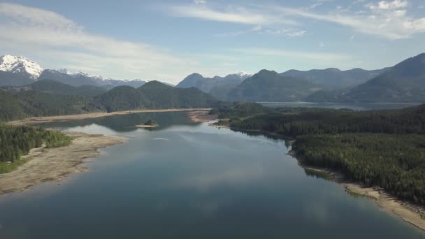 Vacker Dagtid Grouse Mountain Med Vancouver Stad Bakgrunden Bild Tagen — Stockvideo