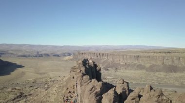 Fransız Coulee Vantage, Washington, Amerika Birleşik Devletleri için hava görünümünü. Kaya tırmanışı için popüler bir yer.