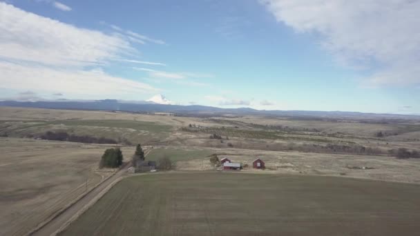 Aerial View Scenic Route Valley Mountains Cloudy Day Taken Duffey — Stock Video