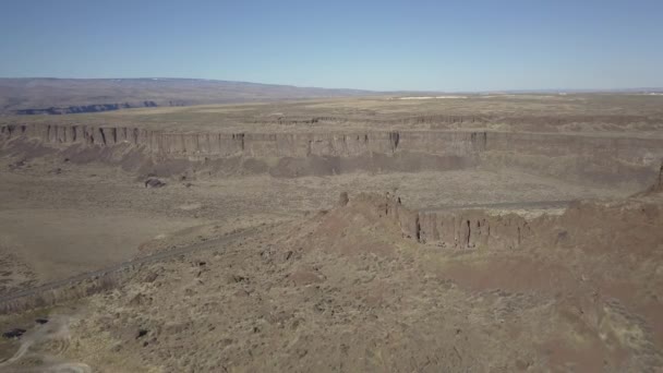 Widok Lotu Ptaka Coulee Francuz Vantage Washington Stany Zjednoczone Ameryki — Wideo stockowe