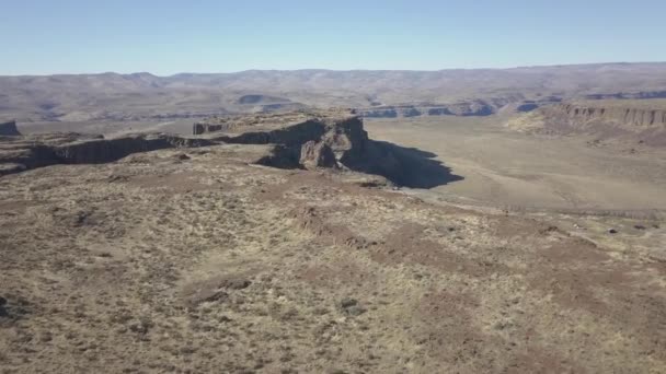 Widok Lotu Ptaka Coulee Francuz Vantage Washington Stany Zjednoczone Ameryki — Wideo stockowe