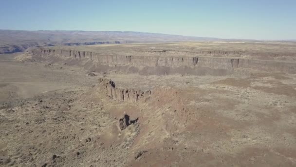 Widok Lotu Ptaka Coulee Francuz Vantage Washington Stany Zjednoczone Ameryki — Wideo stockowe