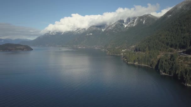 ジョッフル湖 ブリティッシュ コロンビア カナダの氷河水の反射の美しい風景 — ストック動画