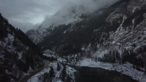 Vue Aérienne Paysage Des Monts Lion Vancouver Rive Nord Près — Video