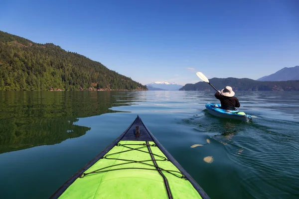 Caiaque Harrison Lake Durante Belo Vibrante Dia Verão Localizado Leste — Fotografia de Stock