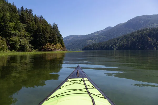 Kayaking Harrison River Beautiful Vibrant Summer Day Located East Vancouver — Stock Photo, Image