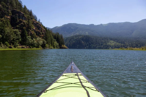 Kayaking Harrison River Beautiful Vibrant Summer Day Located East Vancouver — Stock Photo, Image