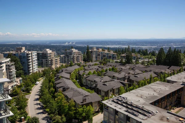 Vista Aerea Case Edifici Residenziali Cima Monte Burnaby Preso Vancouver — Foto Stock