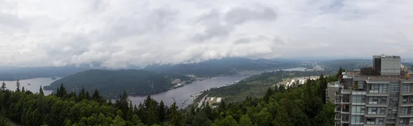 Aerial View Industrial Sites Port Moody Taken Burnaby Mountain Vancouver — Stock Photo, Image