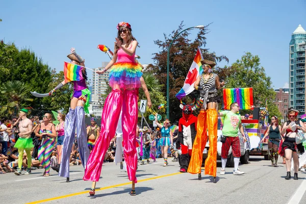 Innenstadt Großbritannien Kanada August 2018 Menschen Feiern Bei Der Gay — Stockfoto