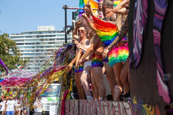 Downtown Vancouver Britská Kolumbie Kanada Srpna 2018 Lidé Slaví Gay — Stock fotografie