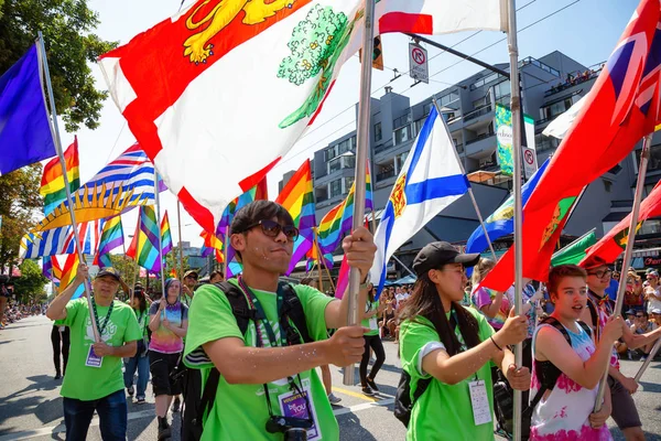 Innenstadt Großbritannien Kanada August 2018 Menschen Feiern Bei Der Gay — Stockfoto