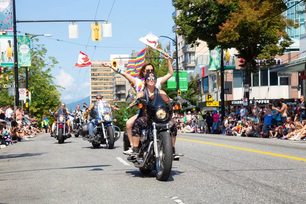 Downtown Vancouver Britská Kolumbie Kanada Srpna 2018 Dav Lidí Čeká — Stock fotografie