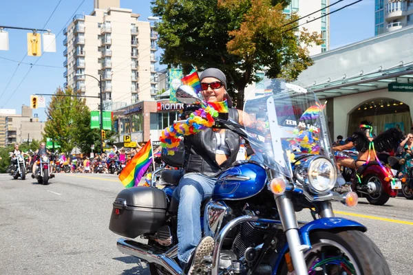 Downtown Vancouver Britská Kolumbie Kanada Srpna 2018 Dav Lidí Čeká — Stock fotografie