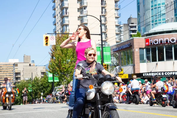 Downtown Vancouver Britská Kolumbie Kanada Srpna 2018 Dav Lidí Čeká — Stock fotografie