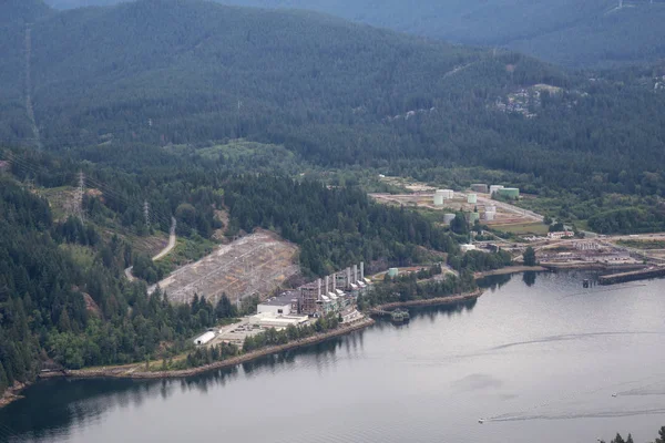 Aerial View Industrial Sites Port Moody Taken Burnaby Mountain Vancouver — Stock Photo, Image